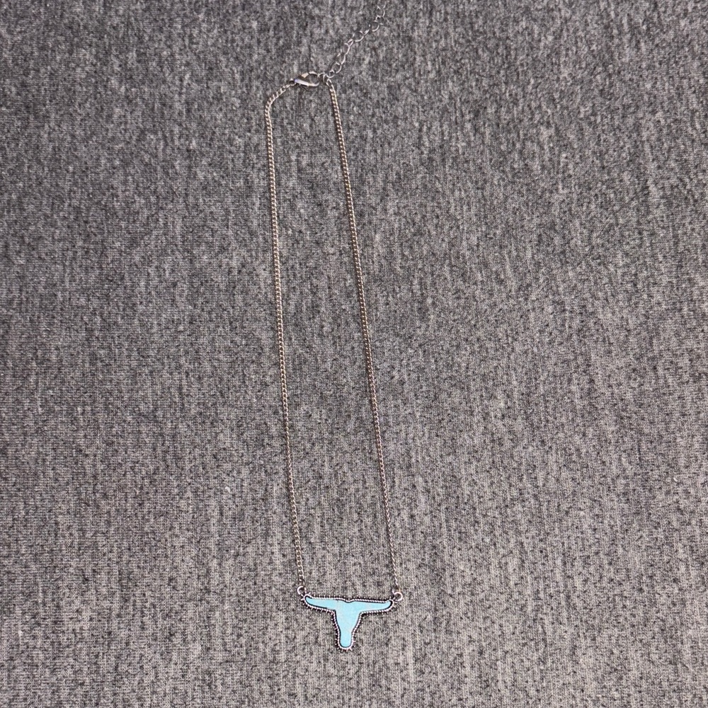 Buckle Silver Longhorn Necklace